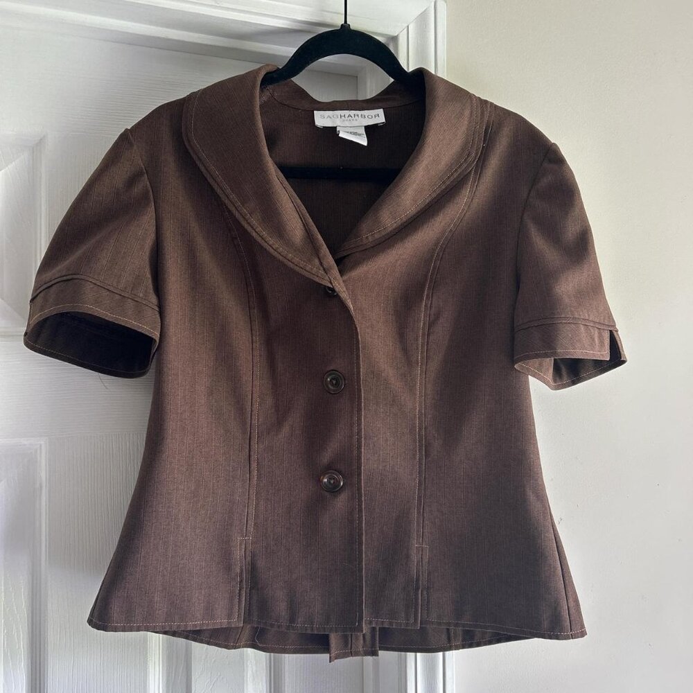 Donna Karan Women's Brown Blouse